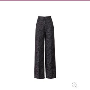 Equipment Femme Black Cheetah Silk Trousers